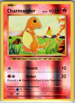 Charmander 9/108 Reverse Holo XY - Evolutions - Pokemon Card - NM - Image 1