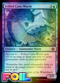 x1 Frilled Cave-Wurm LCI MTG 57 FOIL COMMON M/NM 1x - Image 1
