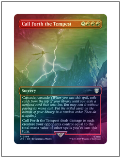 1x Call Forth the Tempest, Borderless Art - Foil, Magic MTG NM - Image 1