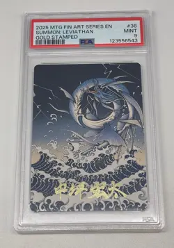 Magic the Gathering Final Fantasy Art Series, Leviathan Gold Stamp PSA 9 - Image 1