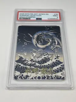 Magic the Gathering Final Fantasy Art Series, Leviathan Gold Stamp PSA 9 - Image 3