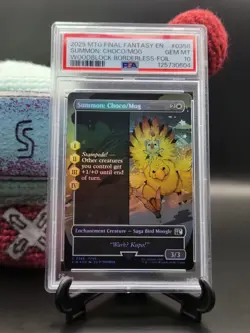 Summon: Choco/Mog (Borderless Foil) - #358 - Final Fantasy - PSA 10 - Image 1