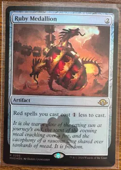 Ruby Medallion #295 · Modern Horizons 3 · Foil · Rare - Image 1