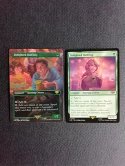 Lord of The Rings: Delighted Halfling x2 (1 Regular & 1 Foil Borderless Promo) - Image 1