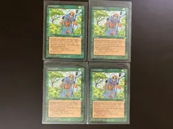 4 x NATURE'S LORE Ice Age Edition Magic the Gathering 1995 MTG Vintage Green - Image 1
