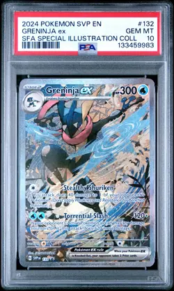 2024 POKEMON SVP EN-SV BLACK STAR PROMO #132 GRENINJA EX PSA 10 - Image 1
