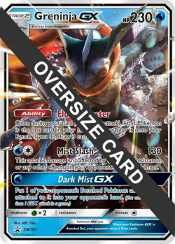 Moderately Played, English Pokemon Greninja GX - SM197 - Oversized Promo Pokem - Image 1