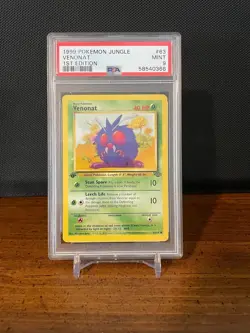 1999 Pokemon Jungle Venonat 1st Edition #63 PSA 9 MINT!! - Image 1