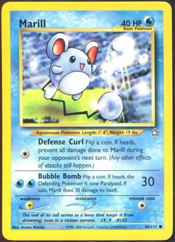 Marill Neo Genesis 66/111 Regular Common Pokemon TCG - Image 1