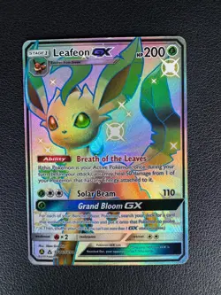 2019 POKEMON LEAFEON GX HIDDEN FATES SHINY VAULT HOLO SV46/SV94 EEVEELUTION - Image 1