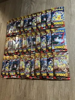 Pokemon Scarlet & Violet Surging Sparks Factory Sealed 36 Booster Pack Lot - Image 4