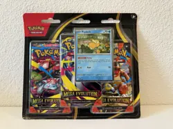 Pokemon TCG Mega Evolution 3 Pack Blister Psyduck Promo New IN HAND - Image 1