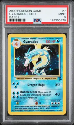 Gyarados Holo PSA 9 2000 Pokemon Game Base Set 2 #7 - Image 1