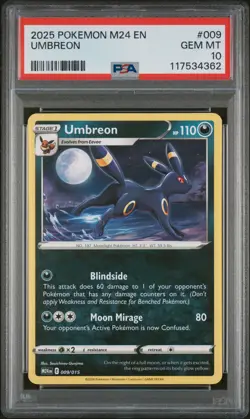 Umbreon PSA 10 2025 Pokemon M24 Mcdonald'S Collection #009 - Image 1