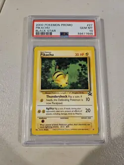 Pokemon PSA 10 Pikachu #27 Black Star Promo WOTC - Image 1