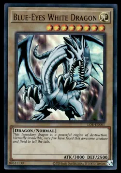 Blue-Eyes White Dragon LOB-EN001 Yugioh! Ultra Rare Unlimited - Image 1