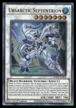 Yugioh! Ursarctic Septentrion ANGU-EN034 Ultra Rare 1st Ed - Image 1