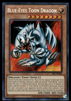 Yugioh! Blue-Eyes Toon Dragon SRL-EN000 Secret Rare - Image 1