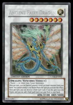 Yugioh! Ancient Fairy Dragon CT06-EN002 Secret Rare LP - Image 1