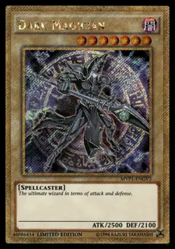 Yugioh! Dark Magician (Gold Secret Rare) MVP1-ENGV3 Gold Secret Rare - Image 1