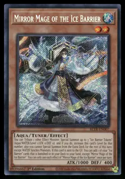 Yugioh! Mirror Mage of the Ice Barrier BLTR-EN007 Secret Rare 1st Ed - Image 1