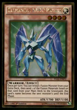 Yugioh! Elemental HERO Prisma PGL2-EN072 Gold Rare - Image 1