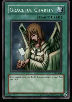Yugioh! Graceful Charity SDP-040 Super Rare VLP - Image 1