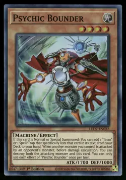 Yugioh! Psychic Bounder LED7-EN032 Super Rare 1st Ed LP - Image 1