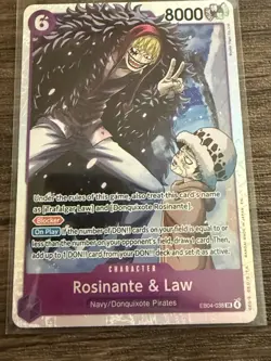 One Piece The Azure Sea’s Seven OP14-EB04 Rosinante & Law EB04-038 SR English - Image 1