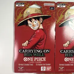 5x ENGLISH One Piece CCG: Carrying On His Will - Sleeved Booster Pack lot OP-13 - Image 2