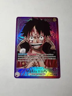 One Piece TCG Monkey D Luffy OP05-060 Alt Art Leader English NM - Image 1