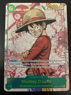 Monkey.D.Luffy SEC Alt Art OP13-118 Carrying On His Will One Piece - Image 1
