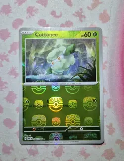 Pokemon Card TCG Cottonee 004/086 Master Ball Reverse Holo - S&V White Flare Set - Image 1