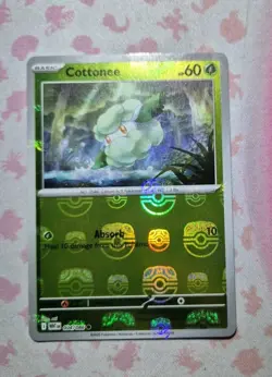 Pokemon Card TCG Cottonee 004/086 Master Ball Reverse Holo - S&V White Flare Set - Image 3