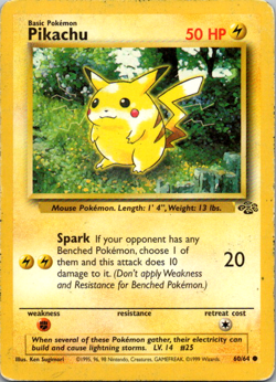 Pikachu - 60/64 - Pokemon Jungle Unlimited Card Singles LP - Image 1