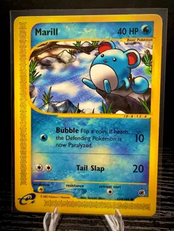 Marill 120/165 Expedition Base Set Common Pokemon TCG Card LP - Image 1