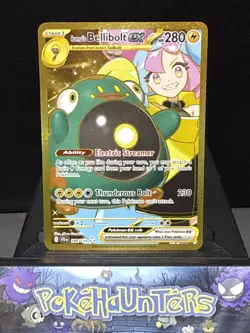 Pokemon Card Iono's Bellibolt EX 188/159 Journey Together Hyper Rare NM - Image 1