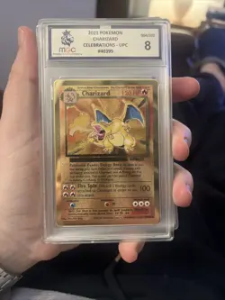 MGC 8 Gold Metal Charizard 4/102 Celebrations Pokemon Card With SUBS - Image 1
