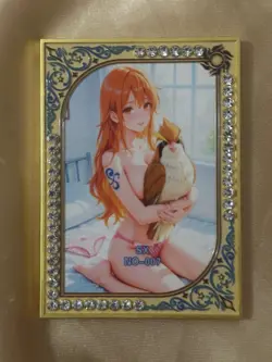 One Piece Nami Pokemon Crossover Serial 7/60 Diamond Metal Spicy Waifu Card - Image 1