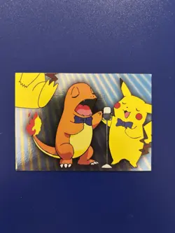 Pokemon 2000 Topps Series 3 Puzzle Card P06 of 6 - Pikachu - Charmander - Image 1