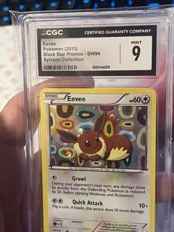 CGC 9 MINT - Eevee 2013 Black Star Promos BW94 Sylveon Collection Pokemon Card - Image 5