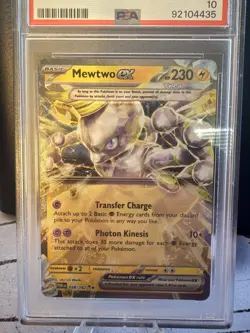 PSA 10 GEM Mint Mewtwo ex 058/182 Double Rare Paradox Rift Holo Pokemon Card - Image 5