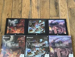 Magic: The Gathering - Final Fantasy 1, IX & XV Scene Box - 18 Art Cards & Stand - Image 1