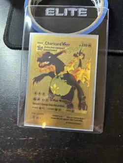 Charizard VMAX Pokemon Card Gold Foil #43 HP 330 Fan Art Mint 2020 H - Image 1