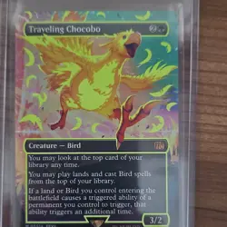 Magic: The Gathering Traveling Chocobo Foil Creature Card Alt Art - Image 1