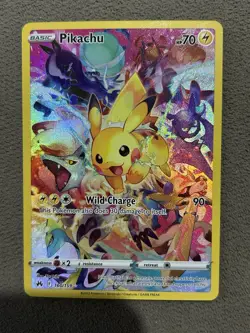 Pokemon Pikachu TCG Full Art Secret Rare Holo Card Crown Zenith 160/159 NM - Image 1