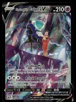 Pokemon Cards Shadow Rider Calyrex V 074/198 Chilling Reign Holo Rare V NM - Image 1
