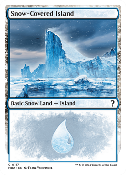 Snow-Covered Island (White Border) [Mystery Booster 2] Magic MTG - Image 1