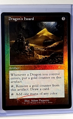 2025 MTG Magic The Gathering WPN Gateway Promo Retro Foil #1 Dragon's Hoard - Image 1