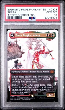 PSA 10 TERRA ARTIST BORDERLESS REG 2025 MAGIC THE GATHERING FINAL FANTASY #0323 - Image 1